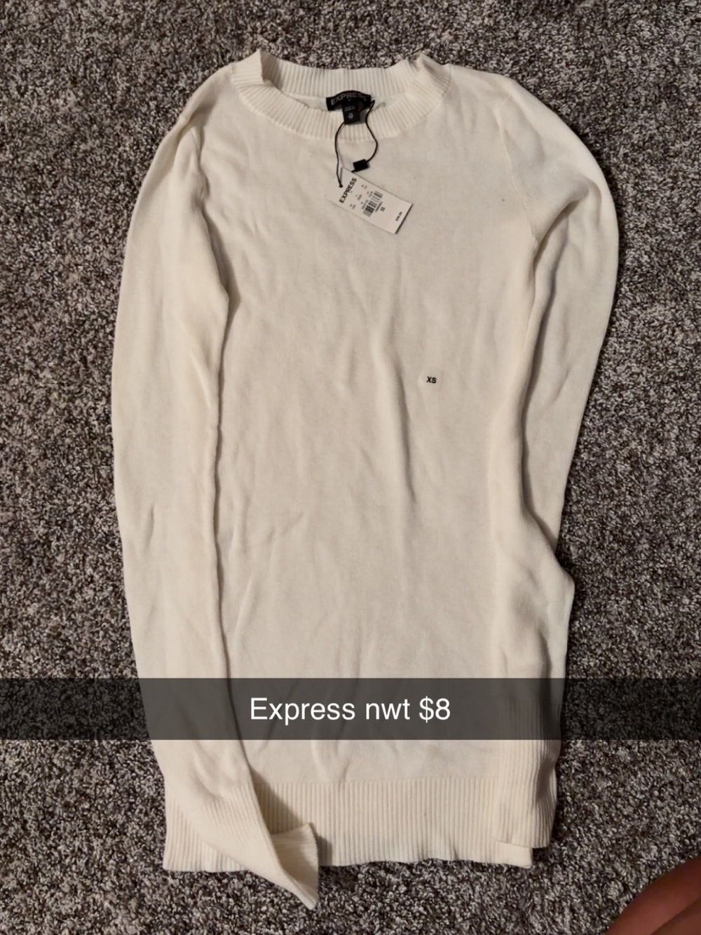 Express women’s  Crewneck Sweater - White/Cream